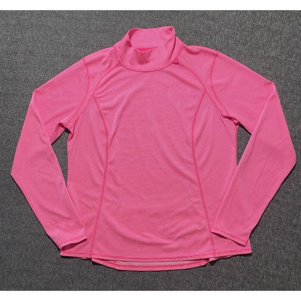 Xersion Women's Mock Neck Pull Over Long Sleeve Shirt Pink Athletic Size XL